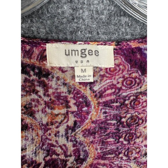 Umgee Open Cardigan Duster Sweater Medium Boho Kimono Fringe Festival Gypsy - Picture 2 of 9